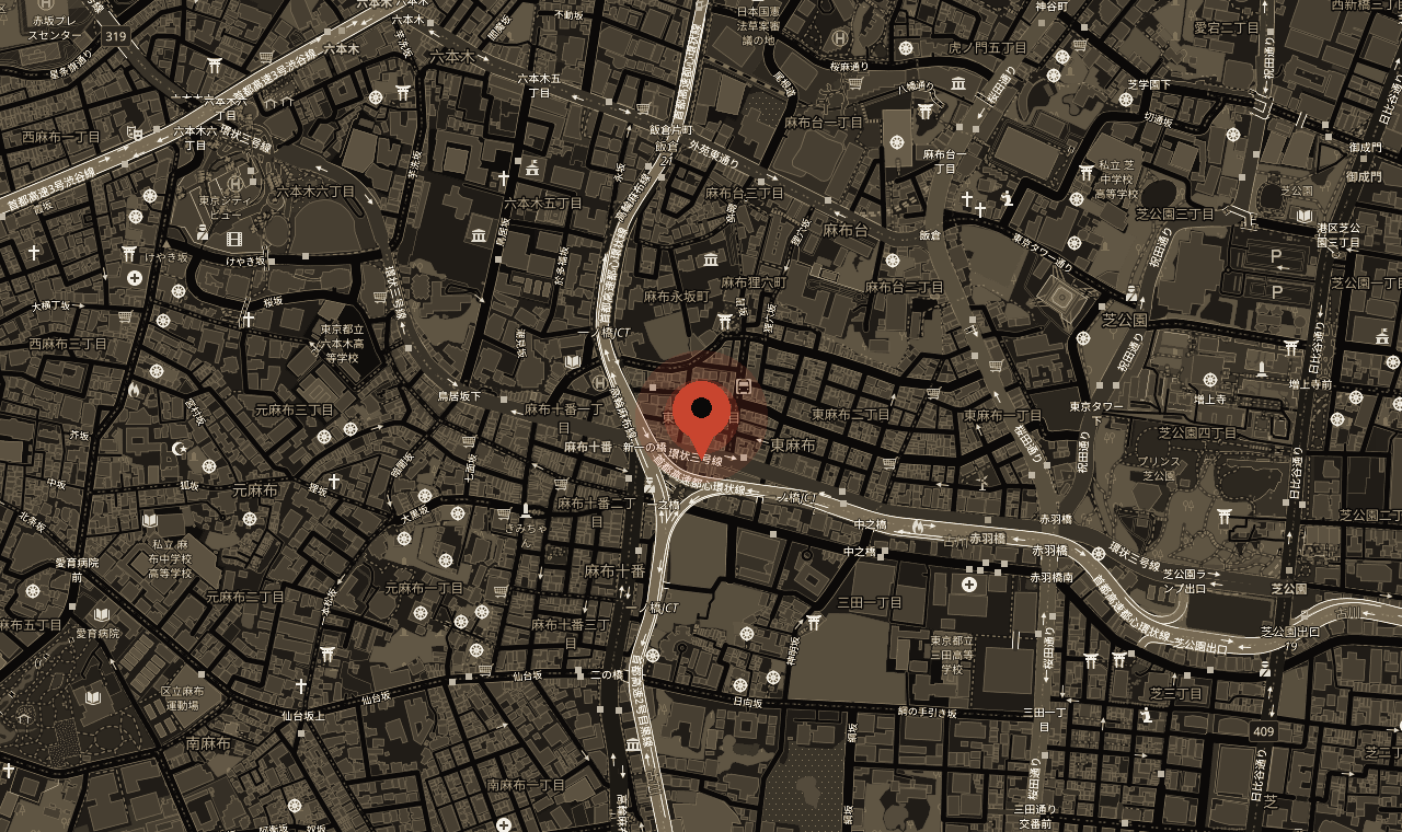 地図: 東京都港区東麻布3-8-9 東麻布ビル1F